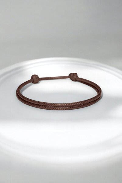 LA TINY AKSESUAR Unisex Minimal Ayarlanabilir Suni Deri İp Bileklik