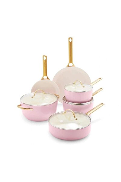 Greenpan Padova Pembe 10 Parça Tencere Seti