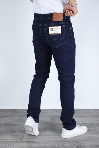 MYRAB DENİM Erkek Lacivert Regular Fit Rahat Kesim Denim Kot Pantolon - Esnek Likralı Jeans