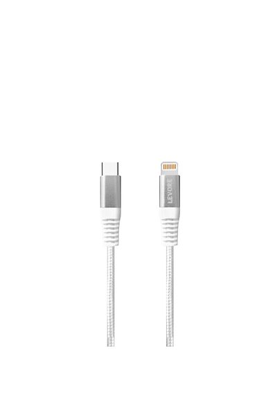 Levore Cable Type-C to iPhone 1m Nylon Braided - White
