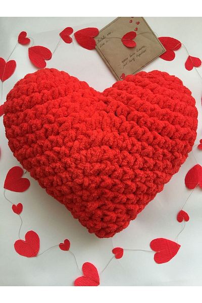 St Morritz Miacara Alize Puffy Heart Pillow for Valentine's Day