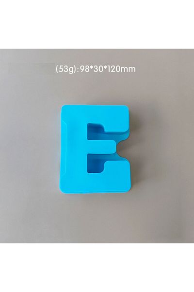 Generic قالب سيليكون راتنج وصابون حرف E متوسط الحجم