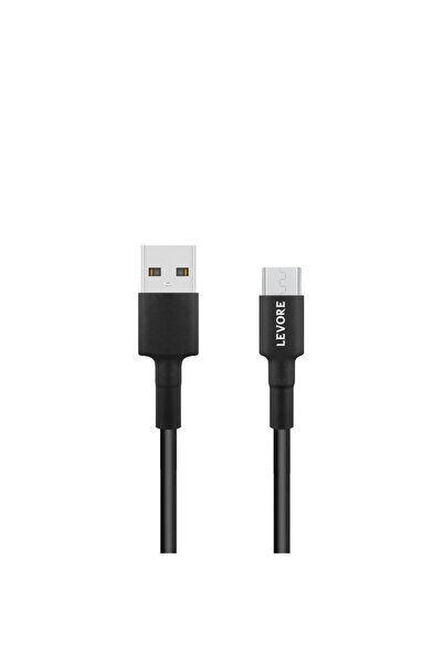Levore كابل مايكرو يو اس بي من مادة PVC بطول 1.8 متر - أسود