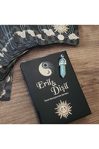 fırsatlar diyarı Eril Dişil Tarot Konuşturma Kartları Siyah ve Aventurin Doğa...
