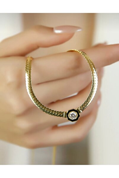 Manu Collection Kadın Gold çelik serenay kolye kararmaz