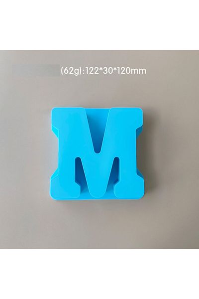 Generic قالب سيليكون راتنج وصابون حرف M كبير