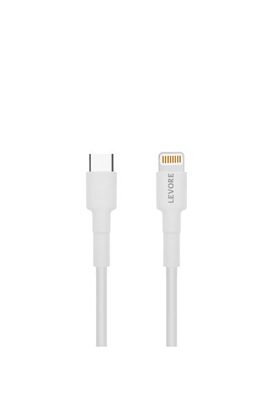 Levore Cable TPE Type-C to iPhone 1m Plastic - White