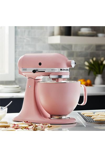 Kitchenaid وعاء من الفولاذ المقاوم للصدأ سعة 4.8 لتر لخلاط الوقوف باللون الوردي المجفف-bdr