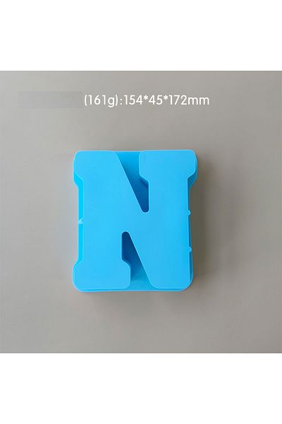 Generic قالب سيليكون راتنج وصابون حرف N كبير