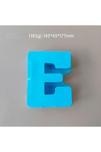 Generic قالب سيليكون راتنج وصابون حرف E كبير