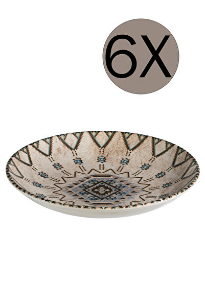 İD FİNE ID FINE Porselen Heritage Valle Çukur Tabak 20 cm 550 cc 6'lı Takım 20209-121120