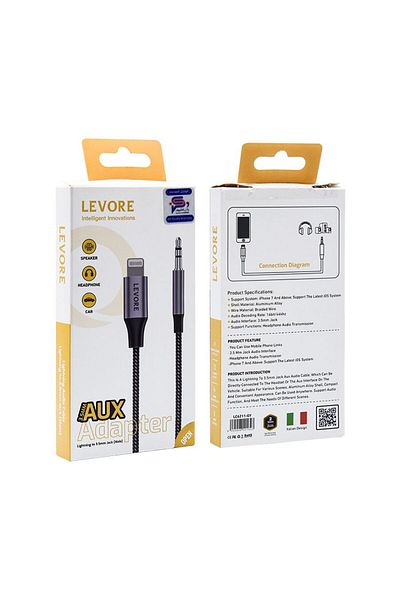 Levore AUX Adapter Lightning to 3.5mm - Gray