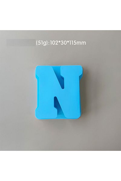 Generic قالب سيليكون راتنج وصابون حرف N متوسط الحجم