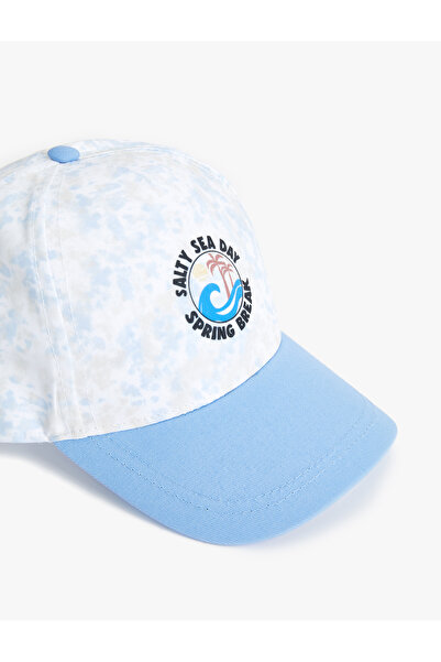 Koton Tie-Dye Patterned Print Detailed Cap Hat