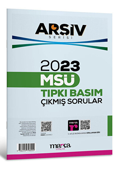 Marka Yayınları 2023 MSÜ Tıpkı Basım ÇIKMIŞ Sorular Tamamı Video Çözümlü Milli Savunma Üniversitesi Fasikül Marka