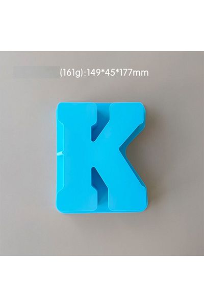Generic قالب سيليكون راتنج وصابون حرف K كبير