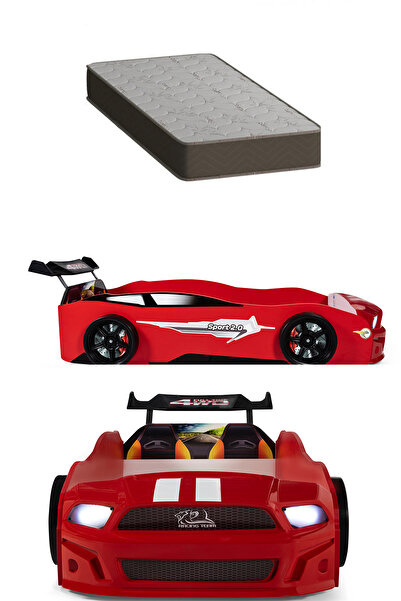 Ferramini Kırmızı Arabalı Yatak Sport Mst Işıklı Ortopedik Yatak