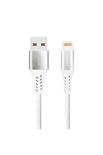 Levore USB to Lightning Nylon Cable MFI Certified 1.8m - White