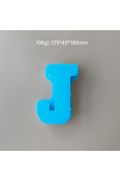 Generic قالب سيليكون راتنج وصابون حرف J كبير