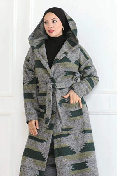 Nevayla Moda Winter Pattern Lumberjack Belted Cap / Claret Red - F0505