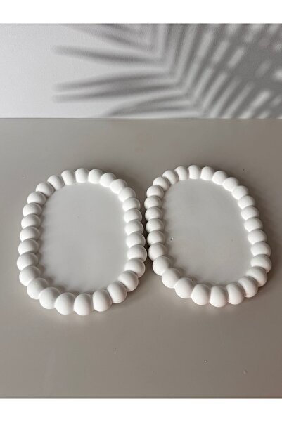 St Morritz Boncuk Model 2’li Sunum Tabağı Dekoratif Obje