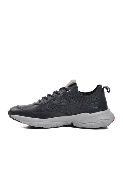 MARCOMEN Ανδρικά παπούτσια casual από γνήσιο δέρμα Ayakmod Navy Blue-Grey