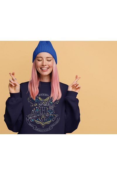 MAGORS STIL-X HOGWARTS BISCUIȚELOR CULOARE 3 FIRE MĂRIME STANDARD SWEATSHIRT