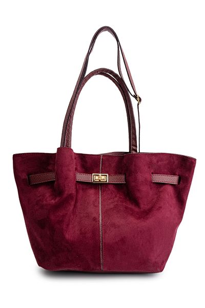 minebag Geanta de umar Claret Red Else - Cu Detaliu Curea din piele intoarsa