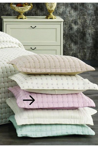 bursa çeyiz Pink Micro Embroidered Bedspread Set