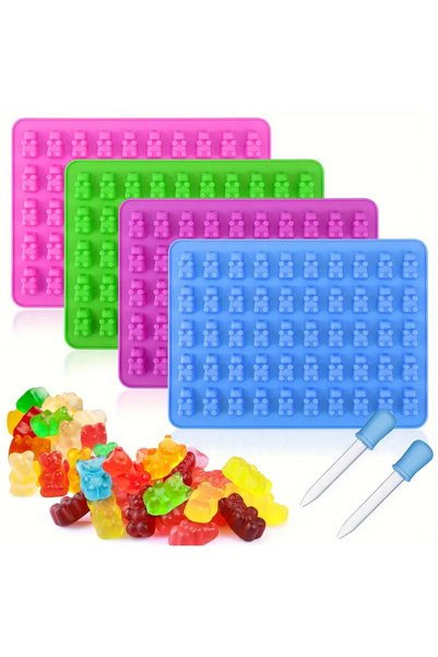 Şenhomee Epoksi Silikon Jelibon Haribo Ayıcık  Kalıbı Şeker Hamuru  buz çikolata kalıbı (Damlalık hediyeli)
