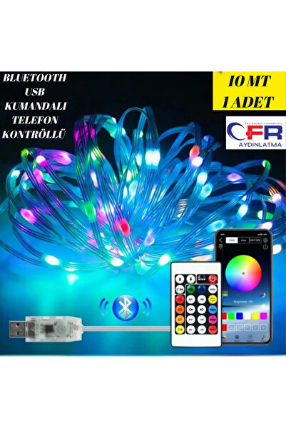CFR LED AYDINLATMA Suya Dayanıklı  ŞERİT LED 10MT USB Girişli Telefon Kontrollü Rgb Sese Duyarlı
