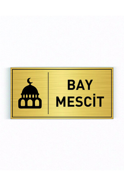 sıradışıhediyem لوحة معدنية ذهبية مكتوبة من BAY MESCIT مقاس 20 × 10 سم