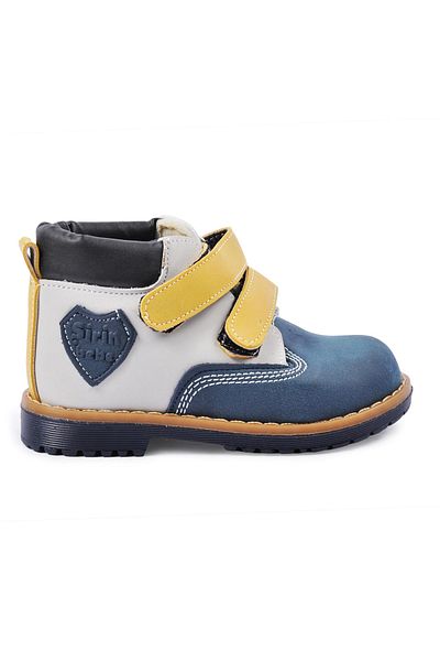 AYAKMOD Παιδικές μπότες Navy Blue-Nubuck-Yellow