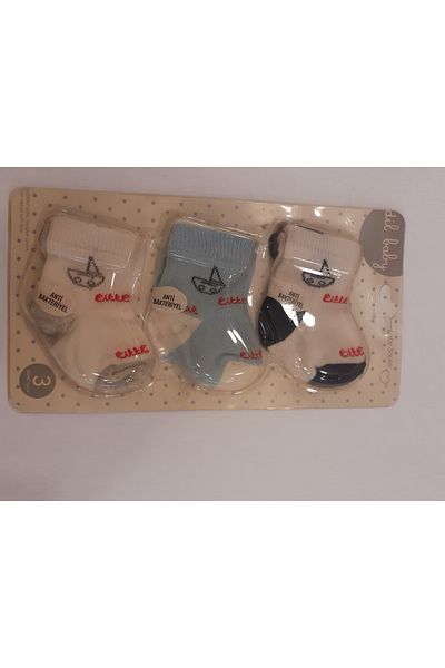 İdilbaby&Mamino Idilbaby&Mamino Baby Boy 3-Piece Socks