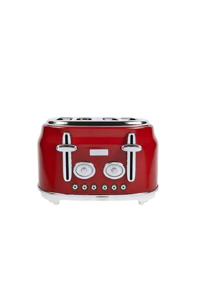 Berghoff Gem Retro Kırmızı Dört Dilim Ekmek Kızartma Makinesi - 7950050