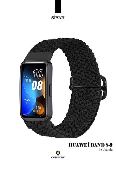 CONOCER New Design Microfiber Woven Mesh Cord Strap Compatible with Huawei Band 8/9/10
