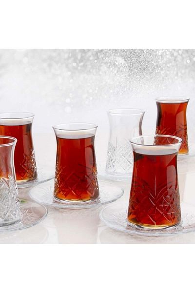 Paşabahçe Timeless 12-Piece Tea Set 96991 Original. Gift Box