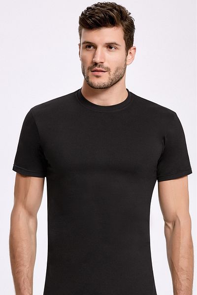 İlke 3 Pack Cotton Single Jersey, Short Sleeve, O Neck, Men's Undershirt & T-Shirt
