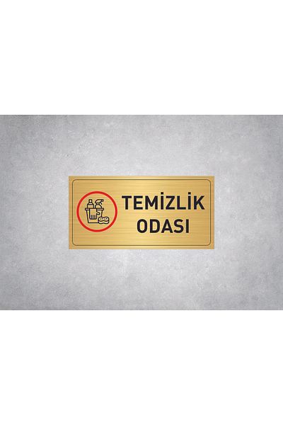 sıradışıhediyem غرفة التنظيف مكتوبة على الصفائح المعدنية