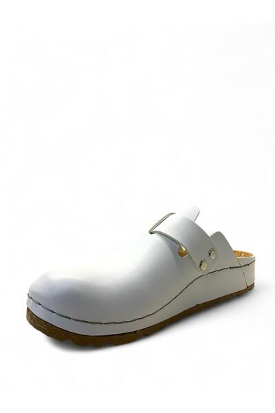 Tuğba Ortopedi S182 Closed Front White Anatomical Slippers