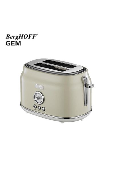 Berghoff Gem Retro Cream Color Two Slice Toaster
