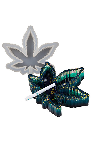 Getshopmini Epoksi Küllük Kalıbı Çınar Yaprağı Kalıbı Silikon