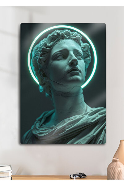 DekorHane Statuia zeului grecesc mitologic - Pictură modernă pe metal