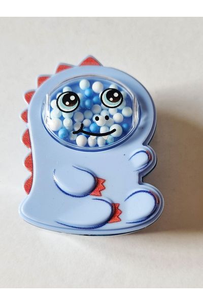 Modellino Large Dinosaur Pattern - 2-Input Micro Pencil Sharpener with Colorful Beads Garbage Tank Mk-4045