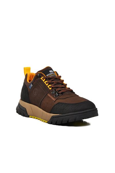 AYAKMOD Ανδρικά παπούτσια casual από γνήσιο δέρμα Nubuck καφέ