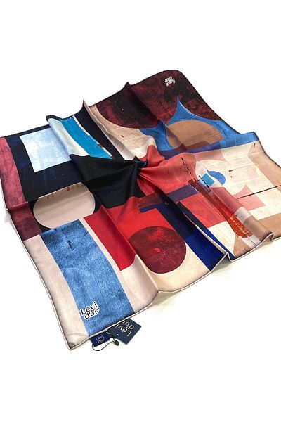 Sima Μεταξωτό μαντίλι Levidor Blue Twill - 04