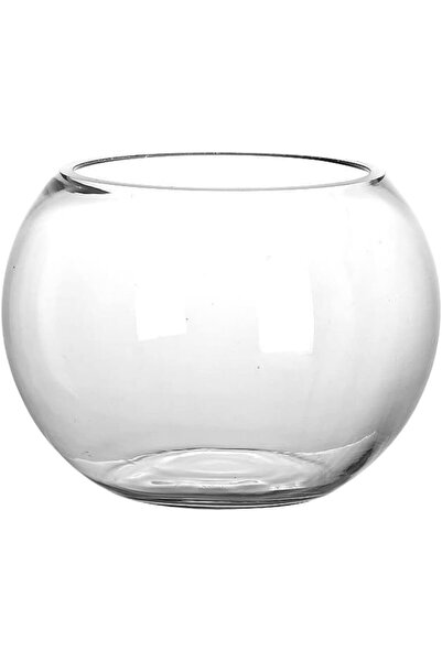 Home Zone وعاء فقاعات زجاجي (ارتفاع - 5.3 بوصة عرض - 7 بوصات) خيارات متعددة للمقاسات مزهرية وعاء زجاجي دائري