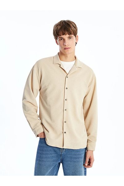 LC Waikiki Lcw Casual Regular Fit Long Sleeve Men's Textured Shirt