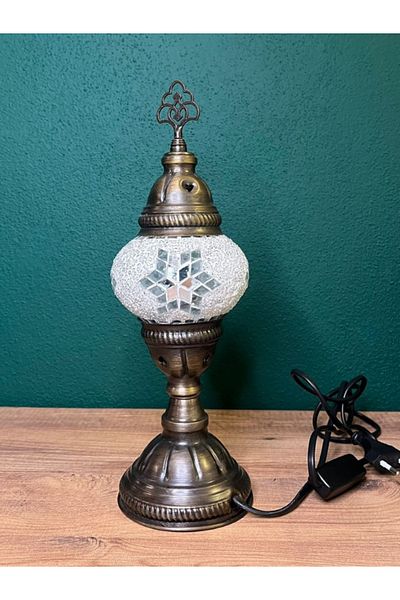 Tuana Trend Mosaic Table Lamp - Special Production, Compatible with Lampshade E14 Bulb Type