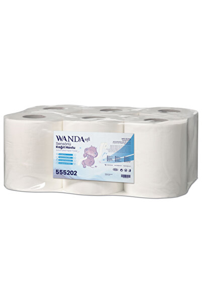 Wanda soft Sensörlü Hareketli Kağıt Havlu 6'lı Paket 3 KG - 2 Katlı, 21cm Yap...